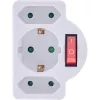 Strāvas sadalītājs InLine 16471C 2x C tipa + F tipa ligzda, balts
