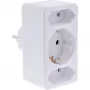 Strāvas adapteris tips F InLine 16471B 2x tips C + tips F balts
