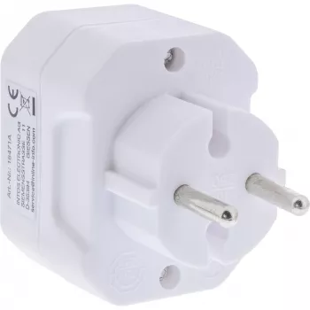 Strāvas adapteris Tips F uz Tips C InLine 16471A Balts