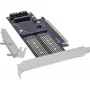 InLine 76660T PCIe 3.0 x16 karte ar 2x M.2 un 1x mSATA slotiem