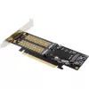 InLine 76660T PCIe 3.0 x16 karte ar 2x M.2 un 1x mSATA slotiem