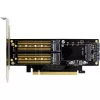 InLine 76660T PCIe 3.0 x16 karte ar 2x M.2 un 1x mSATA slotiem