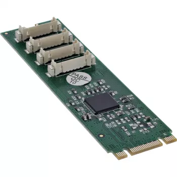 InLine 76660W Iekšējais seriālais adapteris M.2 vīrišķais ASIX AX99100 4 Gbit/s