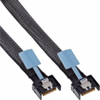 InLine 27662C MCIO x4 kabelis 1 m 24 Gbit/s Melns, Zils, Pelēks
