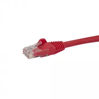 StarTech.com 50cm CAT6 Ethernet Kabelis Sarkans - CAT 6 Gigabitu Ethernet vads - 250MHz 100W PoE RJ45 UTP Tīkla/Savienojuma kabelis bez aizķeršanās ar sprieguma atvieglojumu, individuāli pārbaudīts