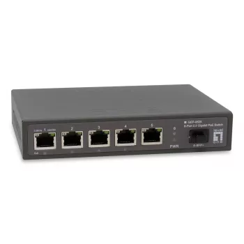 LevelOne GEP-0625 tīkla slēdzis Nepārvaldāms 2.5G Ethernet (100/1000/2500) Power over Ethernet (PoE) Melns