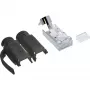 InLine Crimp savienotājs Cat.6A RJ45 ekranēts, 3-daļīgs, melns, 100 iepakojumā