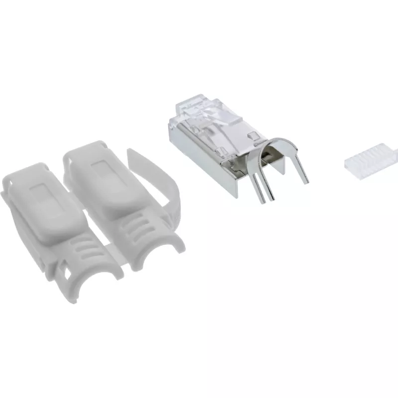 InLine Crimp savienotājs Cat.6A RJ45 ekranēts, pelēks, 10 gab.