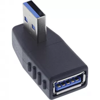 USB 3.2 Gen 1 adapteris ar 270° leņķi InLine 35300U — USB Type-A uz Type-A, taisnleņķa savienojums
