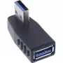USB 3.2 Gen 1 adapteris ar 270° leņķi InLine 35300U — USB Type-A uz Type-A, taisnleņķa savienojums