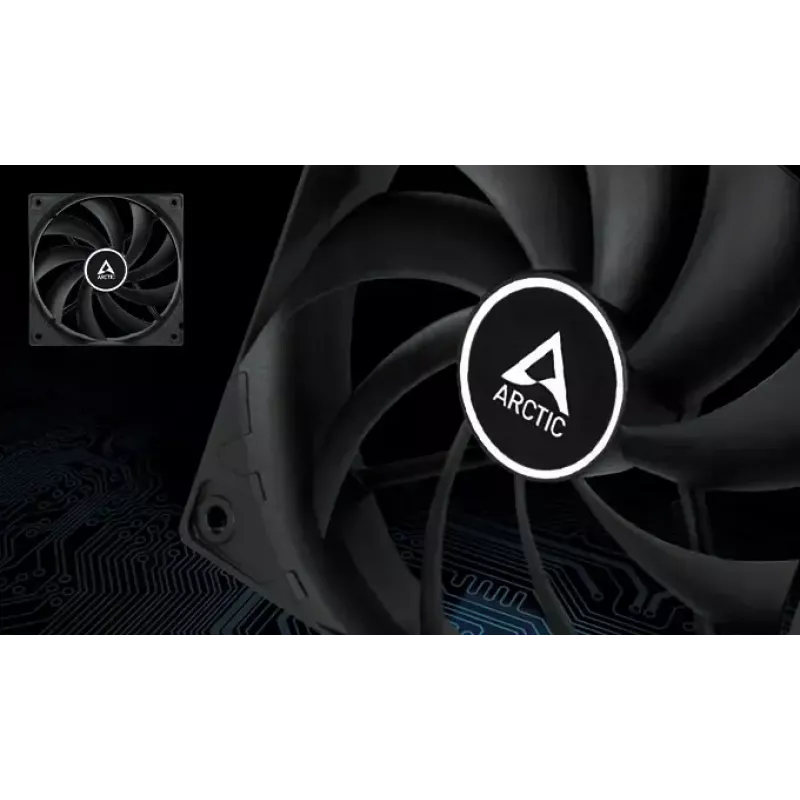 ARCTIC F12 PWM korpusa ventilators, 120 mm, melns, 5 gab. (ACFAN00145A)