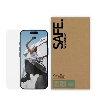 Aizsargstikls PanzerGlass SAFE by iPhone 17 / iPhone 17 Pro / iPhone 16 Pro — Ultra‑Wide Fit, rūdīts stikls, 10 gab.