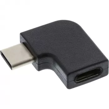 InLine USB 3.2 Gen.2 adapteris, USB-C vīriešu / USB-C sieviešu, leņķveida