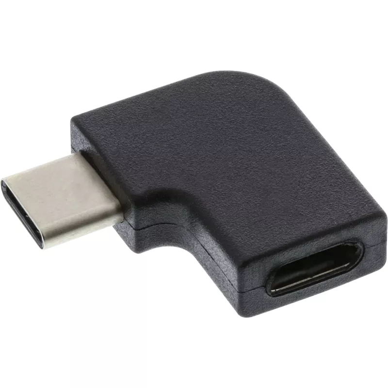 InLine USB 3.2 Gen.2 adapteris, USB-C vīriešu / USB-C sieviešu, leņķveida