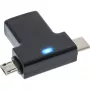InLine USB 3.1/2.0 OTG T-Adapter, USB-C vīrietis vai Micro-USB uz A sieviete