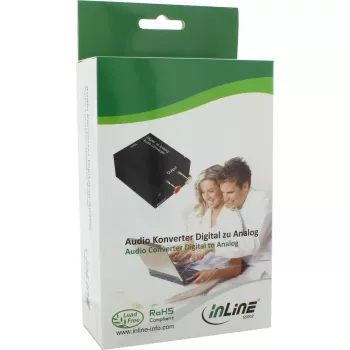 InLine Audio Pārveidotājs Digitāls uz Analogu Toslink vai Koaksiālais RCA Ieeja, 2x RCA Stereo Izeja