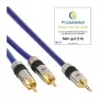 InLine Audio kabelis Premium 2x RCA vīriešu / 3.5 mm vīriešu apzeltīts 15 m