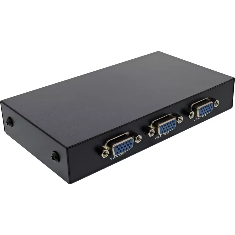 InLine VGA slēdzis manuāls 2-portu 15-pin Sub-D HD 1920 x 1440