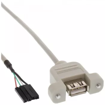 USB 2.0 adaptera kabelis InLine 33440F 0,60m USB A sievišķais / iekšējais header