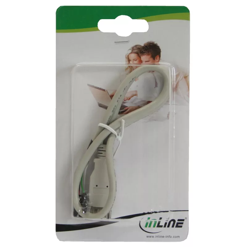 InLine USB 2.0 adaptera kabelis, A tipa ligzda / iekšējais header savienotājs, 0,40 m