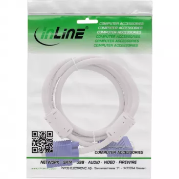 InLine S-VGA kabelis 15 HD pelēks vīriešu/vīriešu 1.5m