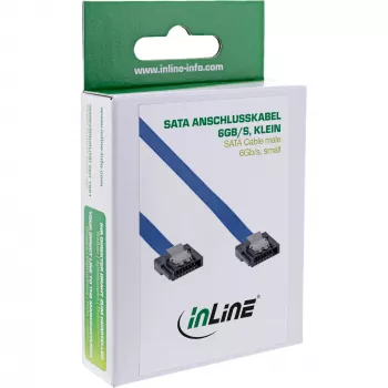 InLine SATA 6Gb/s kabelis ar mazo spraudni un fiksatoriem 0,15m 27701K