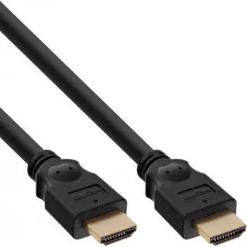 InLine HDMI kabelis, High Speed HDMI, vīrietis/vīrietis, melns, zeltīti kontakti, 10 m
