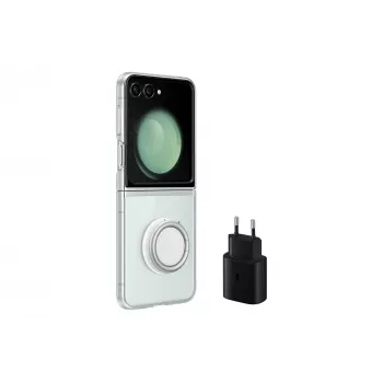 Flip vāciņš Samsung Galaxy Z Flip5 EF-XF73KKTEGWW – caurspīdīgs, 6,7 collu (17 cm) ekrānam