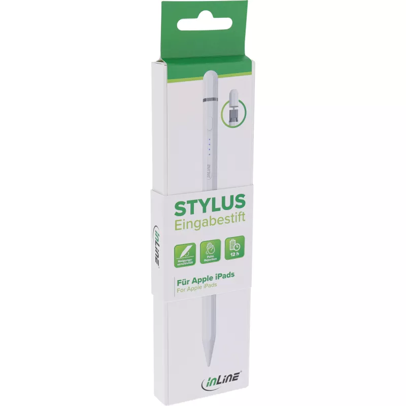 InLine 55468W Stilus pildspalva balta 15g planšetdatoram Apple