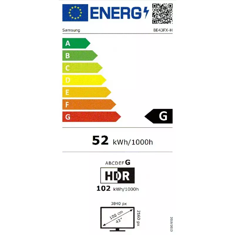 Samsung BE43FX-H digitālās izkārtnes panelis 109.2 cm (43 inch) LED Wi-Fi 4K Ultra HD melns ar iebūvētu Tizen procesoru 16/7