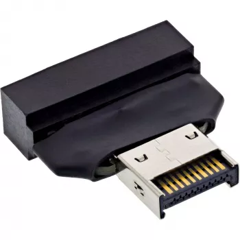 InLine 33446T dzimuma mainītājs USB Type-E Key A, 20-pin USB 3.0 header, 19-pin Melns