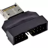 InLine 33446T dzimuma mainītājs USB Type-E Key A, 20-pin USB 3.0 header, 19-pin Melns
