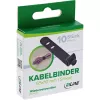 InLine 59972B kabeļu saite Kāpņu tipa kabeļu saite Silikons Melns 10 gab.