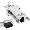 InLine Adapter DB9 sievišķais / RJ45 8P8C sievišķais ar metāla pārklājuma korpusu 68889L
