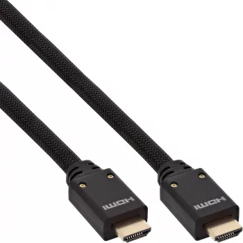 InLine HDMI Active kabelis, HDMI-High Speed ar Ethernet, vīriešu/vīriešu, neilona pinums, 10m