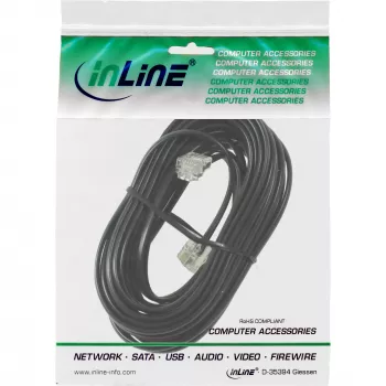 InLine modulārais kabelis RJ11 vīriešu/vīriešu 6P4C 6m