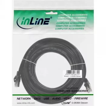 InLine 71500S Patch Kabelis RJ-45 Cat5e 10m Melns