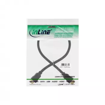 InLine High Speed HDMI kabelis ar Ethernet, M/M, melns, zeltīti kontakti, 0.5m