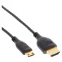 InLine High Speed HDMI kabelis ar Ethernet, AM/CM, īpaši plāns, melns/zelta, 1,5m