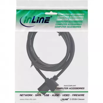 InLine High Speed HDMI kabelis ar Ethernet, AM/DM, super plāns, melns/zelta, 1,5m