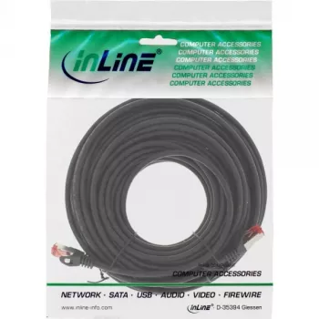 InLine Patch Kabelis S/FTP PiMF Cat.6 250MHz varš bezhalogēns melns 15m