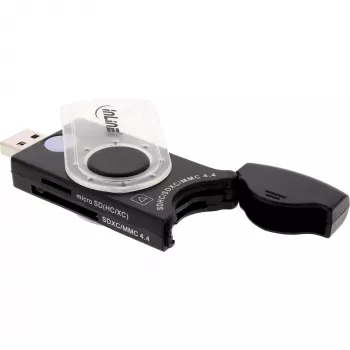 InLine USB 3.0 Mobilais karšu lasītājs ar 2 slotiem SD SDHC SDXC microSD