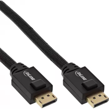 InLine DisplayPort aktīvais kabelis, melns, apzeltīti kontakti, 25m