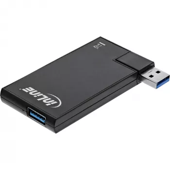 InLine USB 3.0 grozāmais centrmezgls, 4 porti, melns