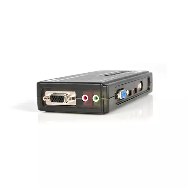 StarTech.com 4 Portu USB KVM Slēdzis Komplekts ar Kabeļiem un Audio Melns