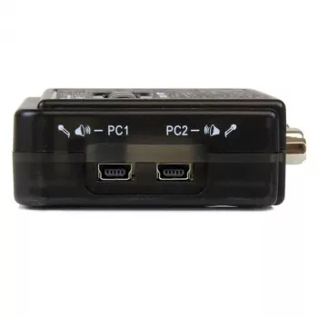 StarTech.com 2 portu melns USB KVM slēdzis komplektā ar audio un kabeļiem