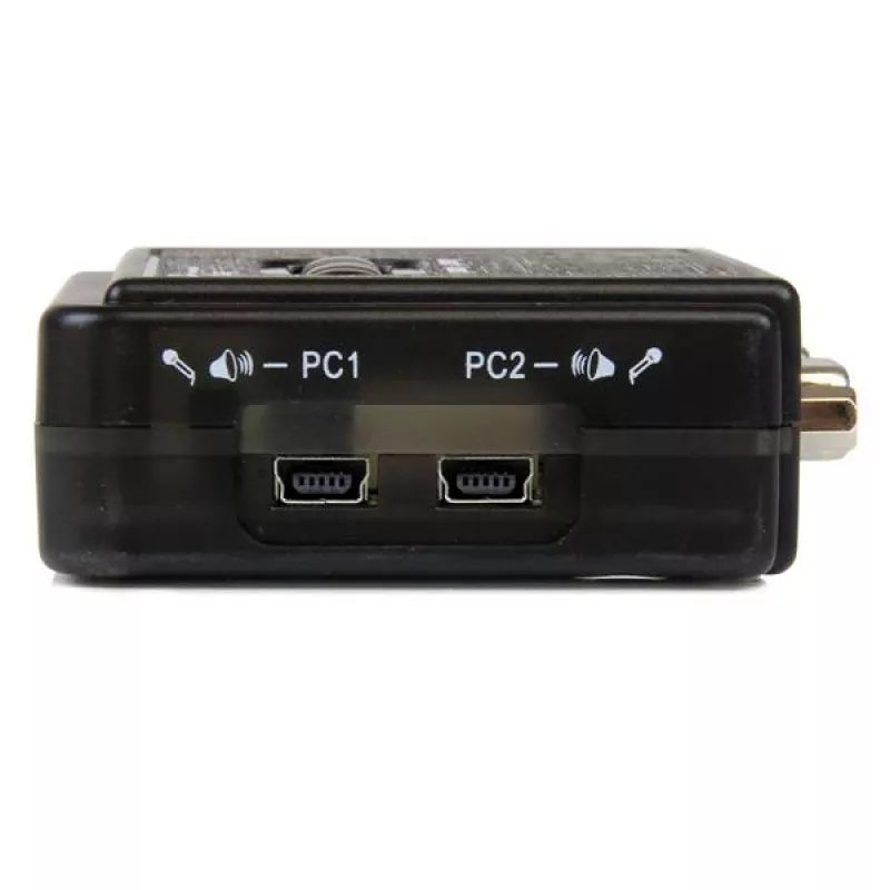 StarTech.com 2 portu melns USB KVM slēdzis komplektā ar audio un kabeļiem