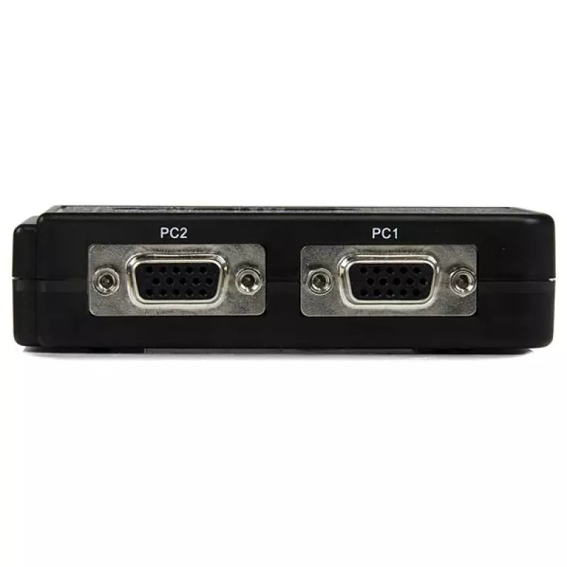 StarTech.com 2 portu melns USB KVM slēdzis komplektā ar audio un kabeļiem