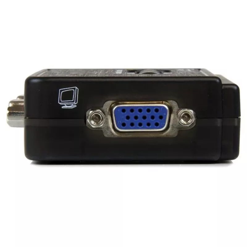 StarTech.com 2 portu melns USB KVM slēdzis komplektā ar audio un kabeļiem