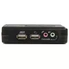 StarTech.com 2 portu melns USB KVM slēdzis komplektā ar audio un kabeļiem